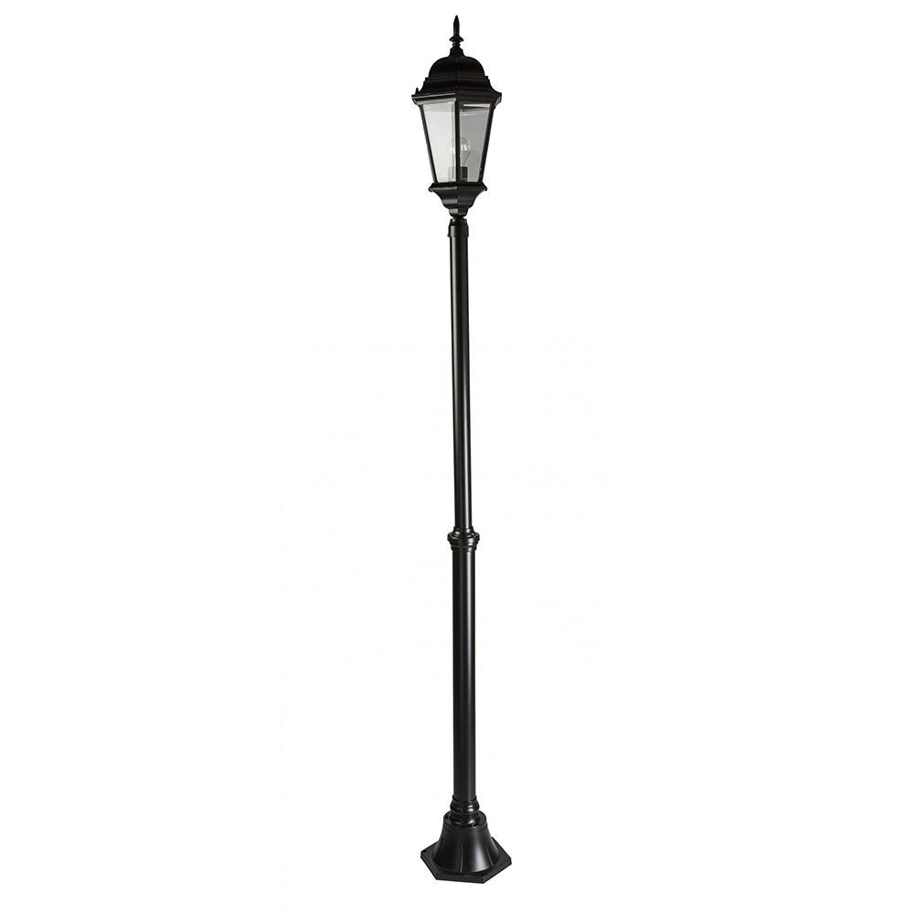 Fiorentino Lighting - CANALE-Slim 1 Light Post Light Black