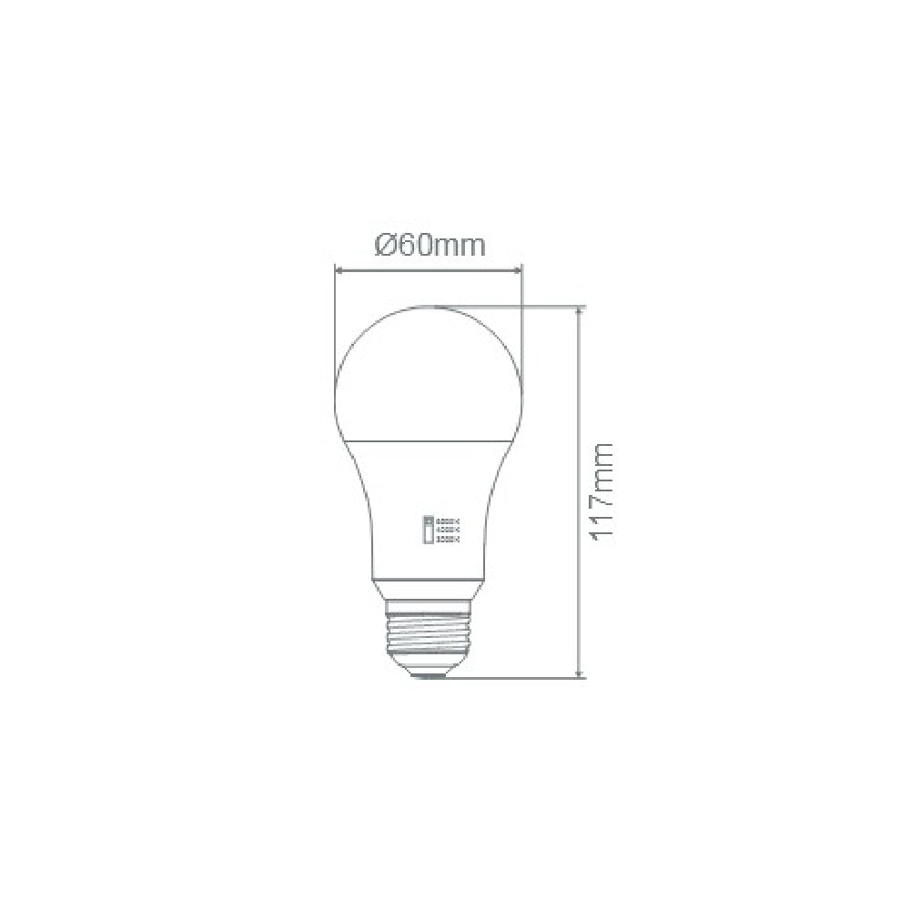 Buy LED Globes Australia A60 Key LED Globe ES 240V 12W Frosted 3CCT - 65114