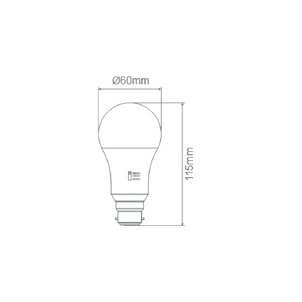 Buy LED Globes Australia A60 Key LED Globe BC 240V 12W Frosted 3CCT - 65116
