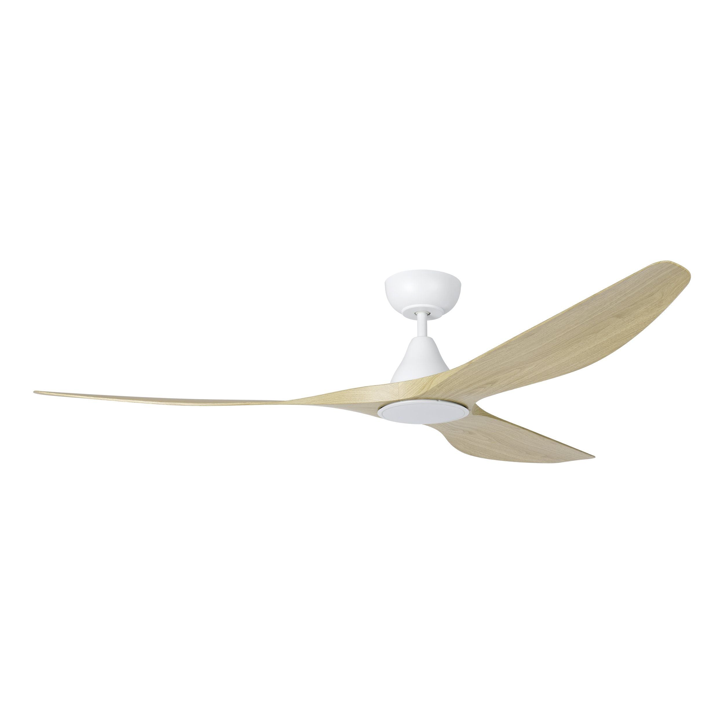 Surf DC Ceiling Fan 72" With LED Light White With Light Oak Blade - 20789516