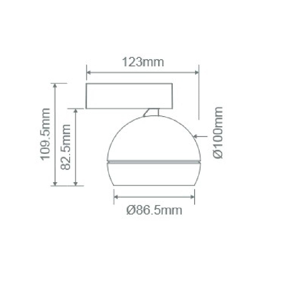 Buy Wall Sconce Australia Moon Wall Sconce Flood Black 3CCT - 22820