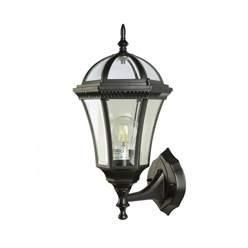 Buy Exterior Wall Lights Australia Fiorentino Lighting - BARBA 1 Light Up Wall Light Black