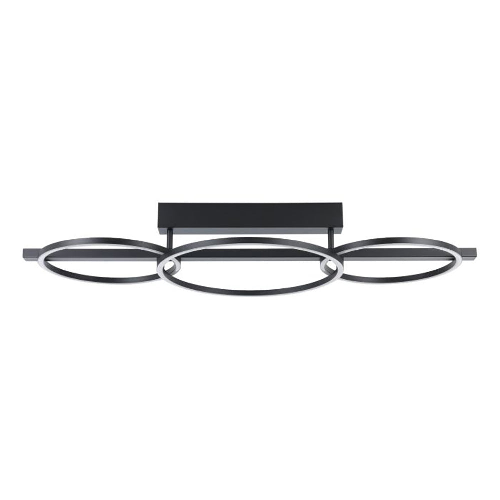 Buy Semi-Flush Mount Lights Australia Lanacera Semi-Flush Mount Light Black Plastic 3000K - 390086N