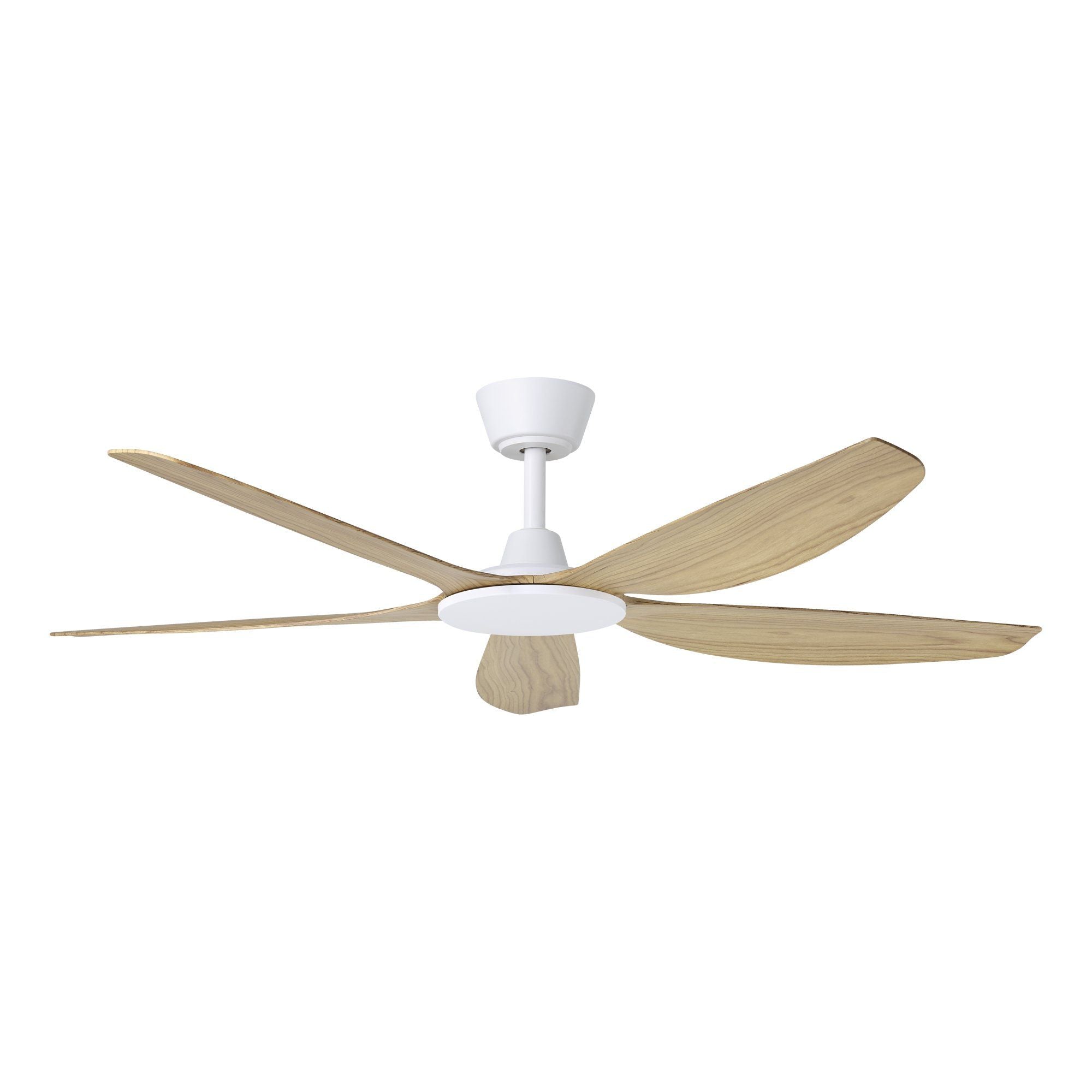 Miami DC Ceiling Fan 52" White With Blackbutt Blade - 20796416