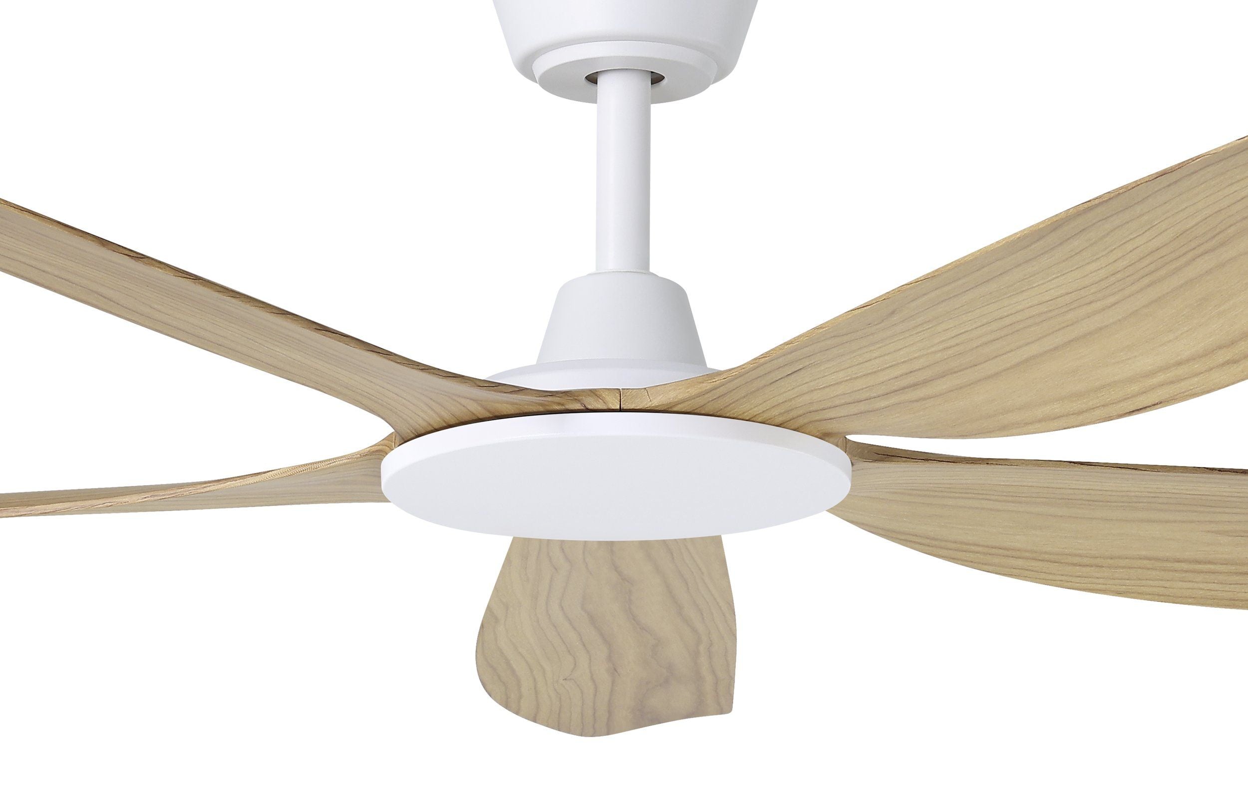 Miami DC Ceiling Fan 52" White With Blackbutt Blade - 20796416