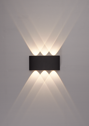 Up & Down 6 Light Exterior LED Wall Light Black - WL13332BK