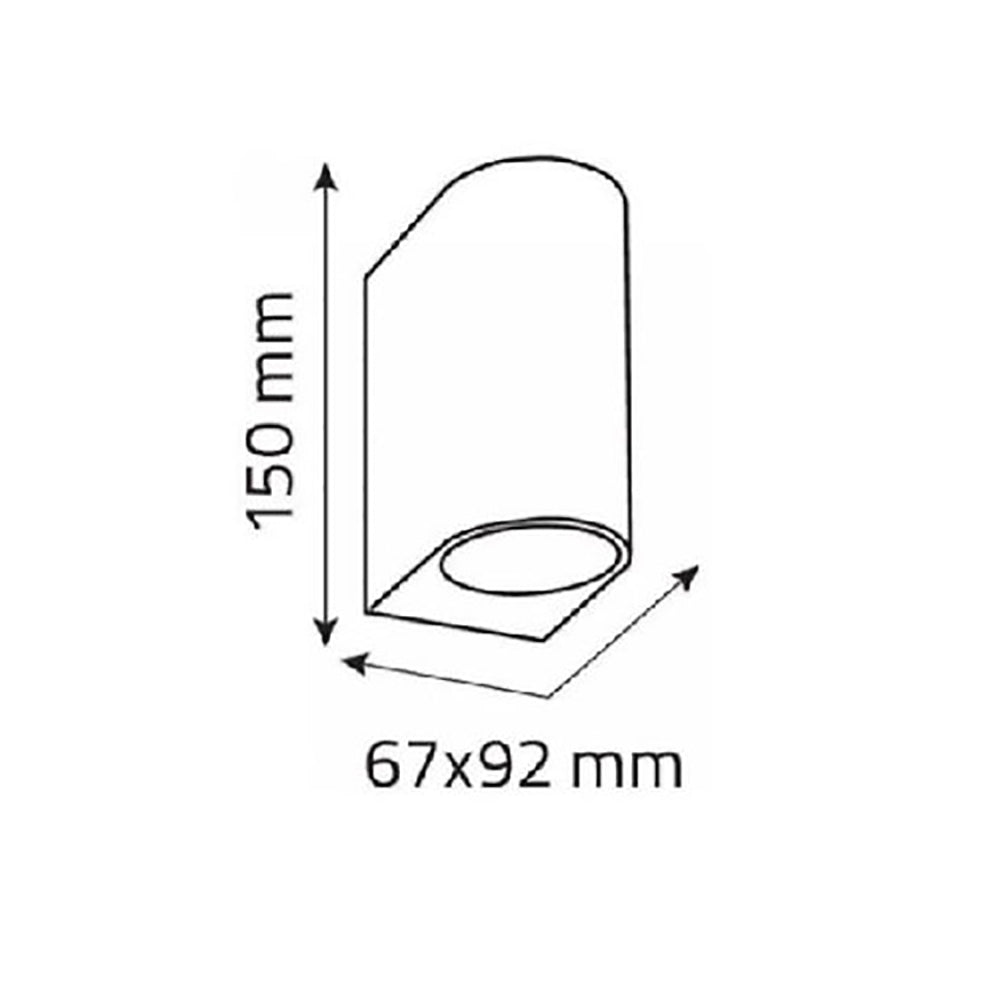 Buy Up / Down Wall Lights Australia Round Up / Down Wall Lights H150mm Black Aluminium - ST5023/BK