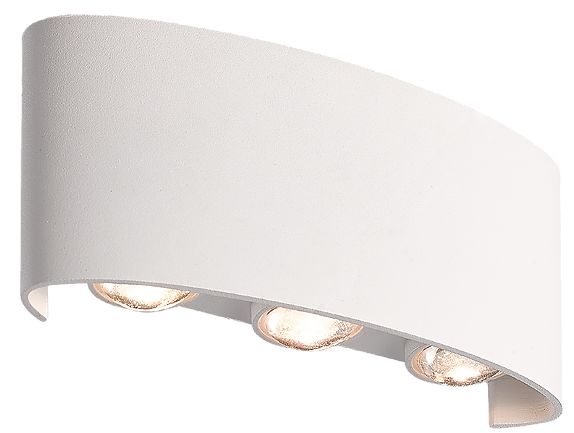 Up & Down 6 Light Exterior LED Wall Light White - WL13332WH