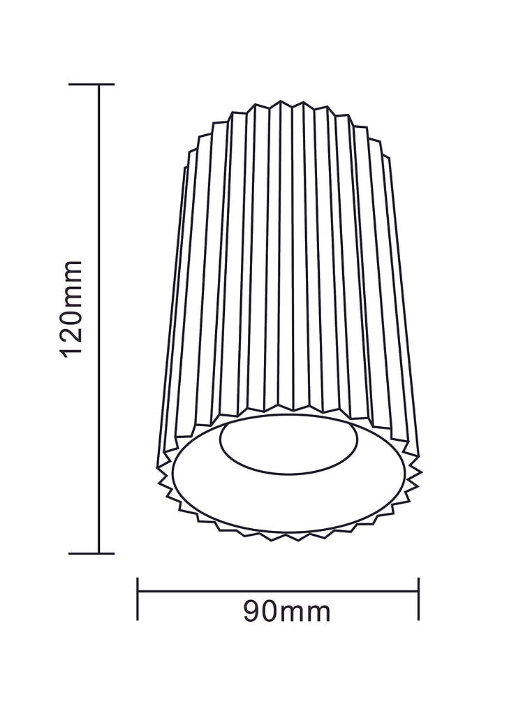 Exterior 120mm LED Surface Mounted Downlight 5CCT Black - DL9012-MB5CTP101215C02