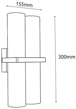 Fixed Up & Down Wall Spot Light Matt Black - 21192-BK