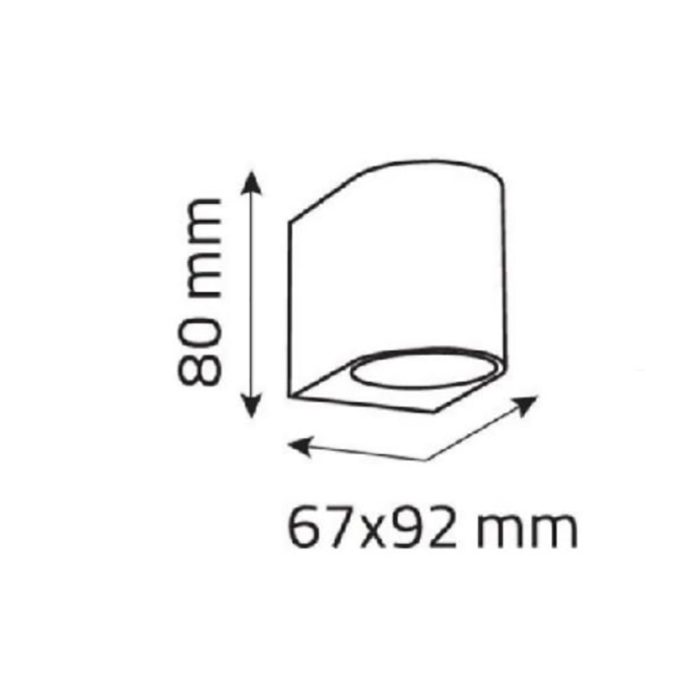 Buy Exterior Wall Lights Australia Round Exterior Wall Light H80mm Silver Aluminium - ST5022/SIL