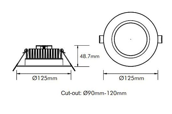 Recessed LED Downlight 15W 5CCT Satin Chrome - DL1584-SCHTC15S02