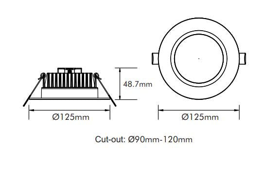 Recessed LED Downlight 15W 3CCT Satin Chrome - DL1583-SCHTC15S02