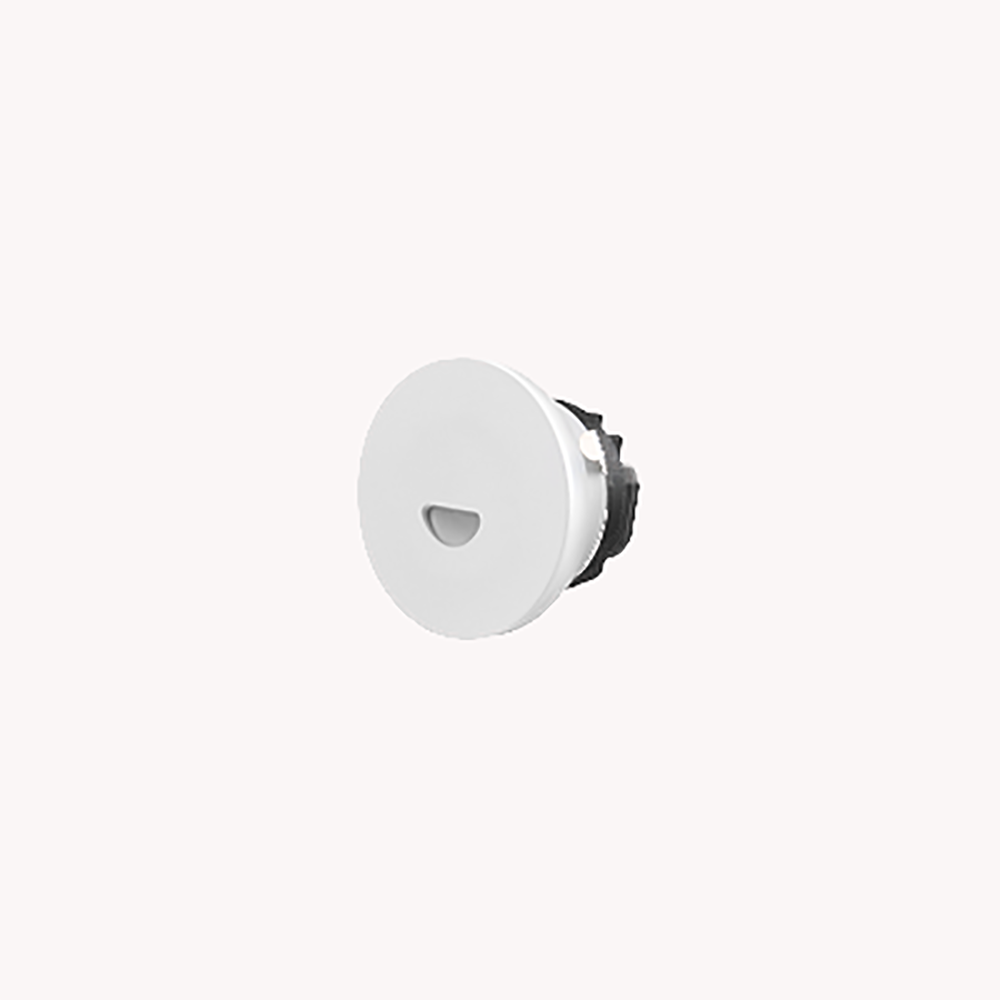 Buy Step Lights Australia Round LED Step Light White Aluminium 30° TRI colour - STEP-512WH/TC