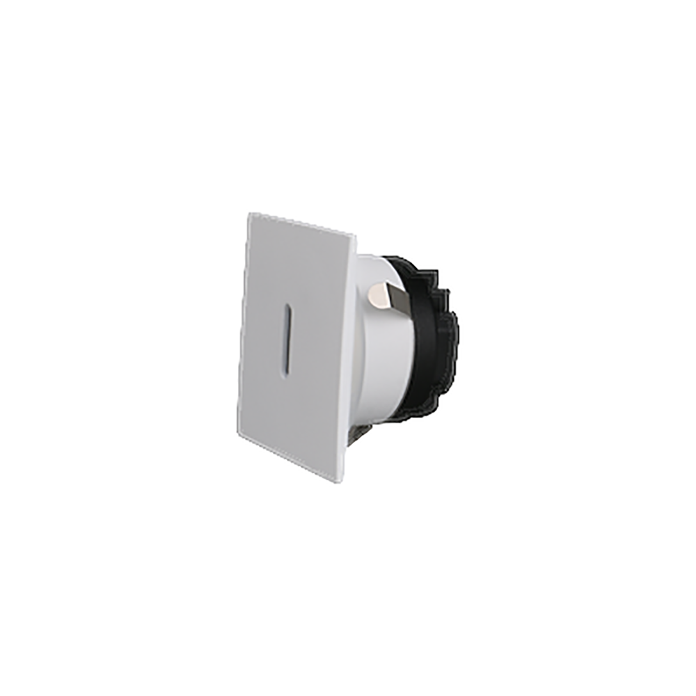 Square LED Step Light White Aluminium 10° TRI colour - STEP-516WH/TC