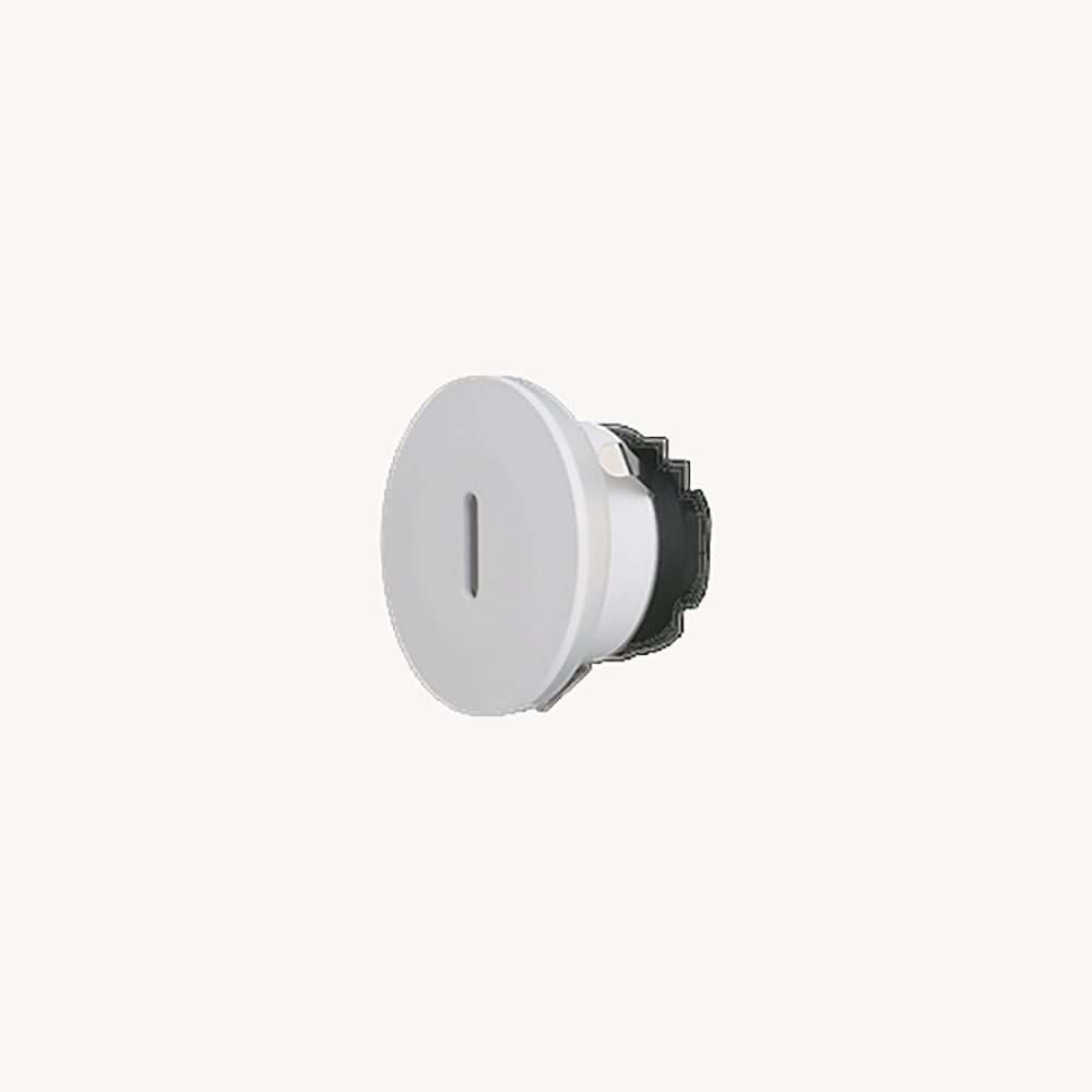 Round LED Step Light White Aluminium 10° TRI colour - STEP-513WH/TC