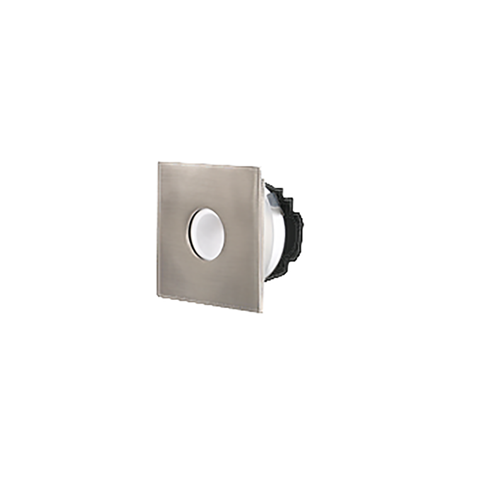 Square LED Step Light Satin Chrome Aluminium 15° TRI colour - STEP-519SCH/TC