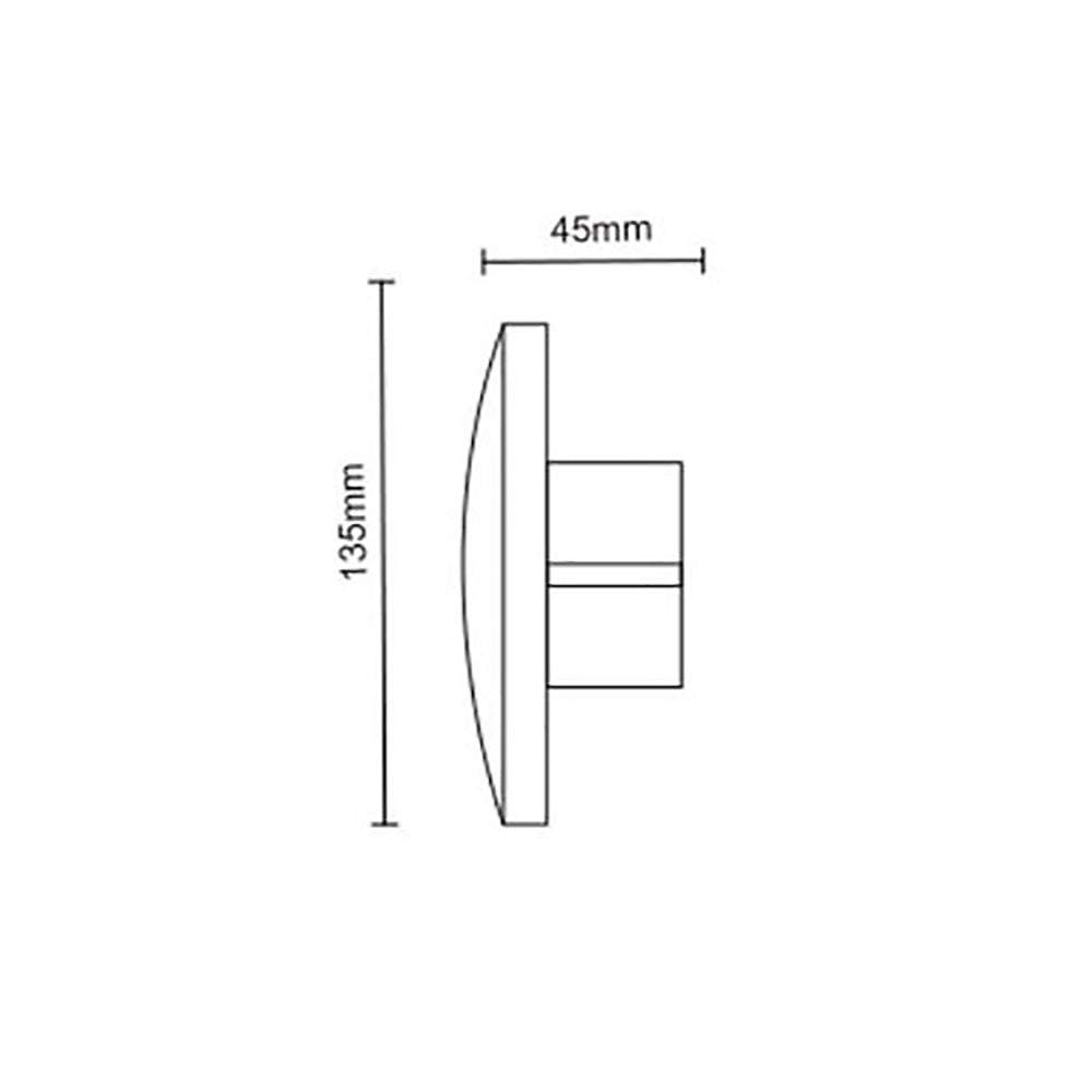 Buy Exterior Wall Lights Australia Exterior Wall Light Small W135mm White 6W TRI Colour - LF-372534S-WH