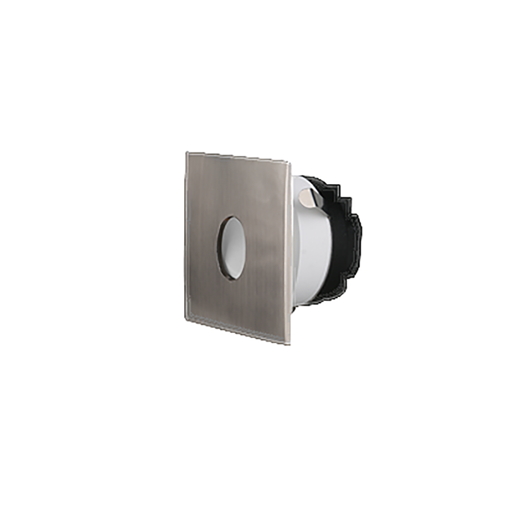 Square LED Step Light Satin Chrome Aluminium 20° TRI colour - STEP-517SCH/TC