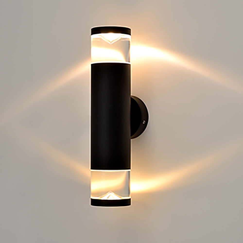 Buy Up / Down Wall Lights Australia Round Up / Down Wall Light W60mm Black Aluminium- ST5089/BK