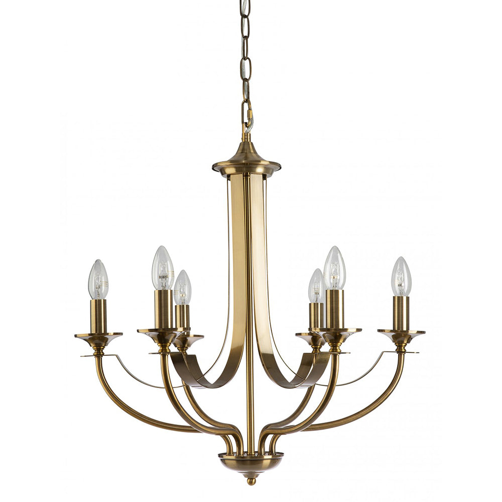 Buy Chandeliers Australia Fiorentino Lighting - HOODSHIRE 6 Light Chandelier Bronze