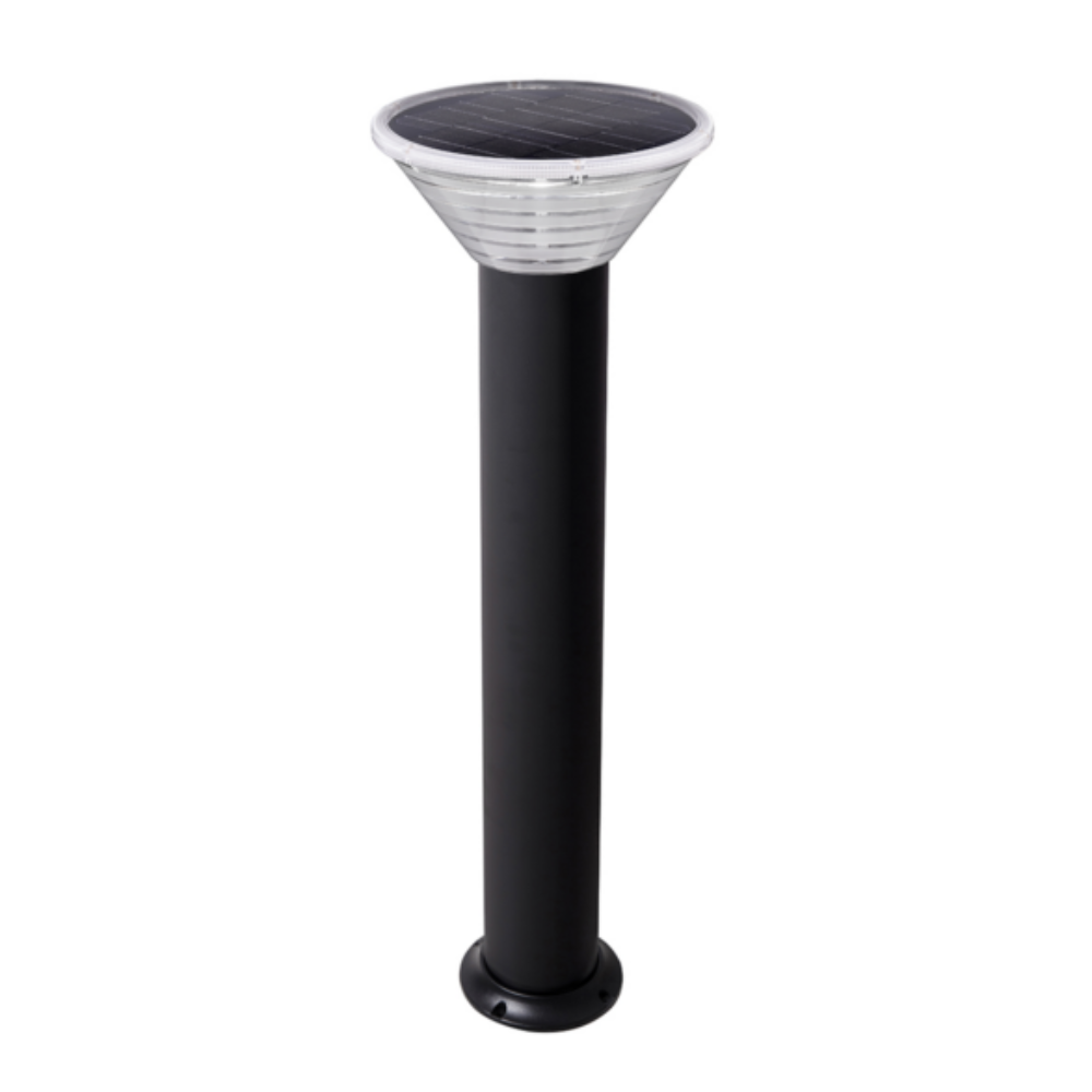 Solar LED Bollard Light Battery with Sensor & Remote Black Aluminium RGBCW - VBLBOS-003-4-RGBCW