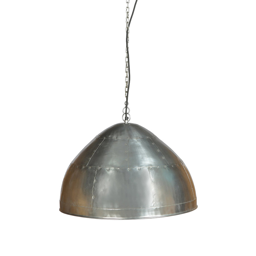 Buy Pendant Lights Australia P51 Medium 1 Light Iron Riveted Dome Pendant Zinc - ZAF10168ZC