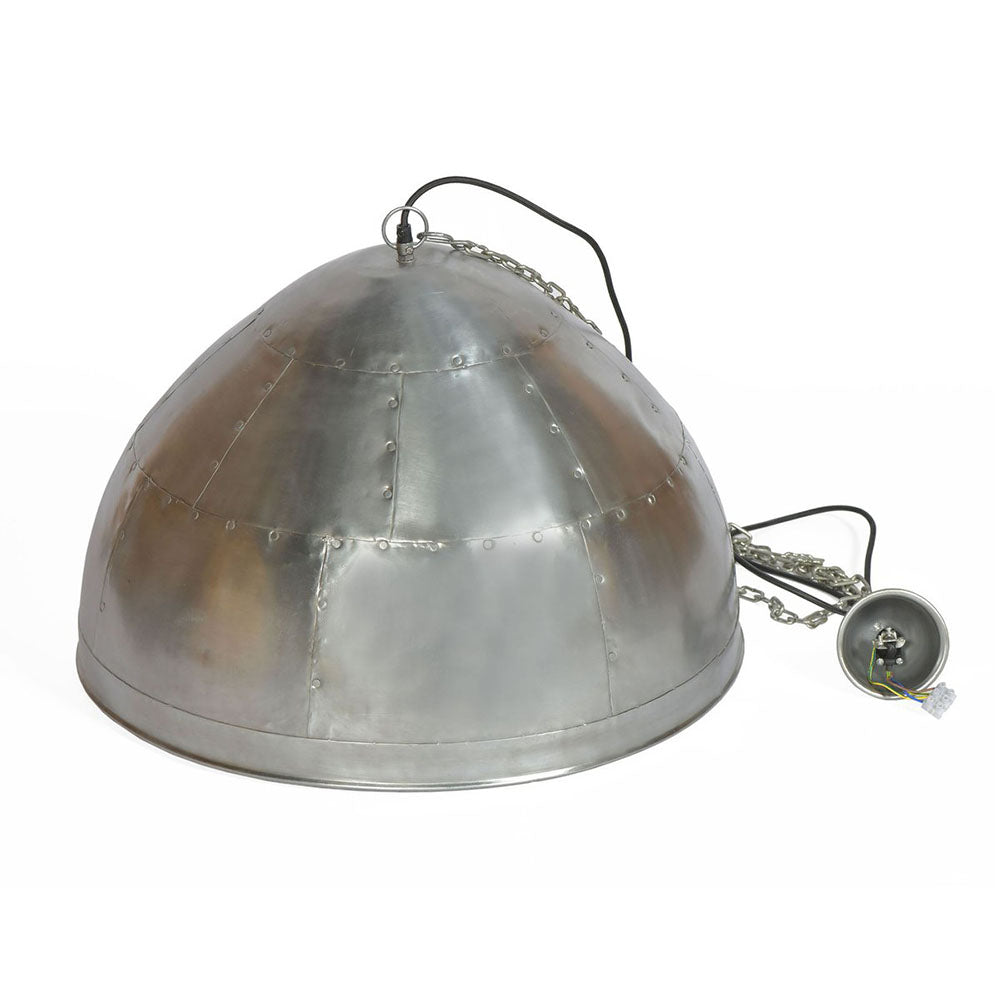 Buy Pendant Lights Australia P51 Medium 1 Light Iron Riveted Dome Pendant Zinc - ZAF10168ZC