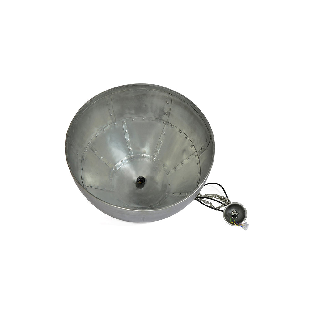 Buy Pendant Lights Australia P51 Medium 1 Light Iron Riveted Dome Pendant Zinc - ZAF10168ZC