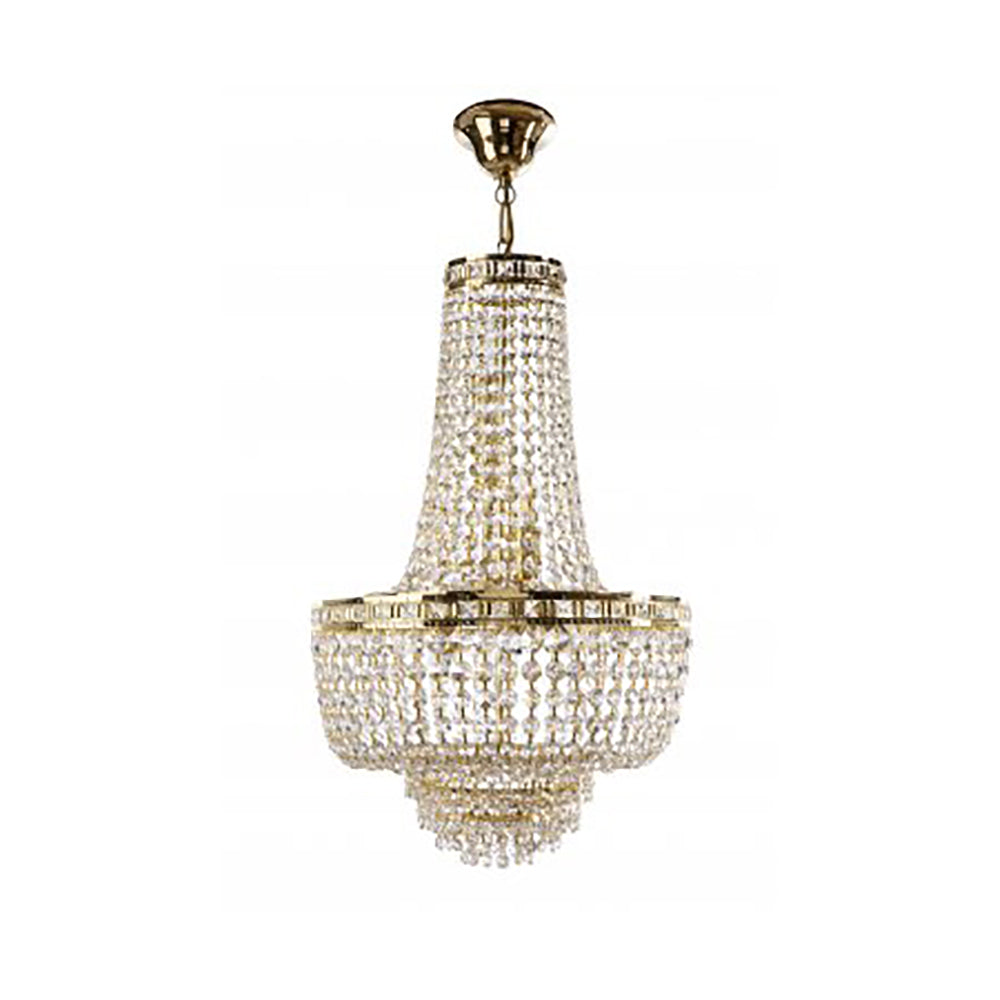 Buy Chandeliers Australia Fiorentino Lighting - SETAT 4 Light Crystal Chandelier 300mm Gold