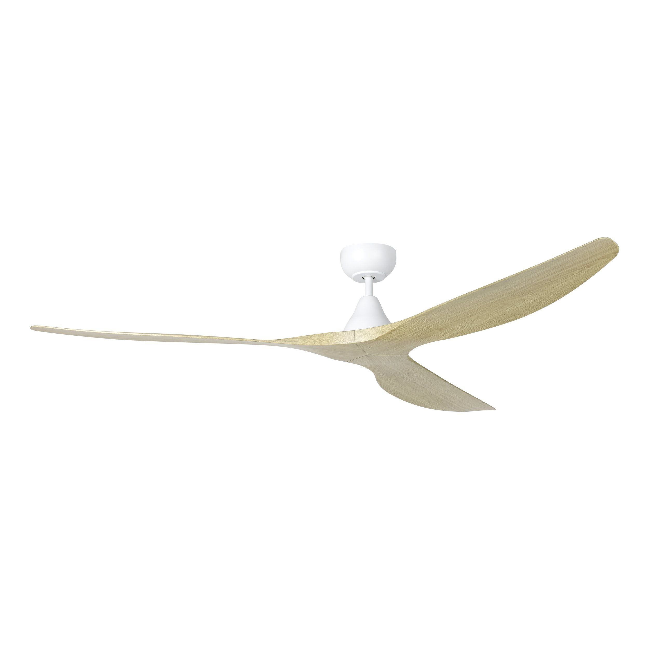 Surf DC Ceiling Fan 72" White With Light Oak Blade - 20789416