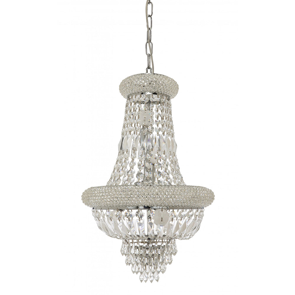 Buy Chandeliers Australia Fiorentino Lighting - OSAKA 5 Light Crystal Pendant Chrome