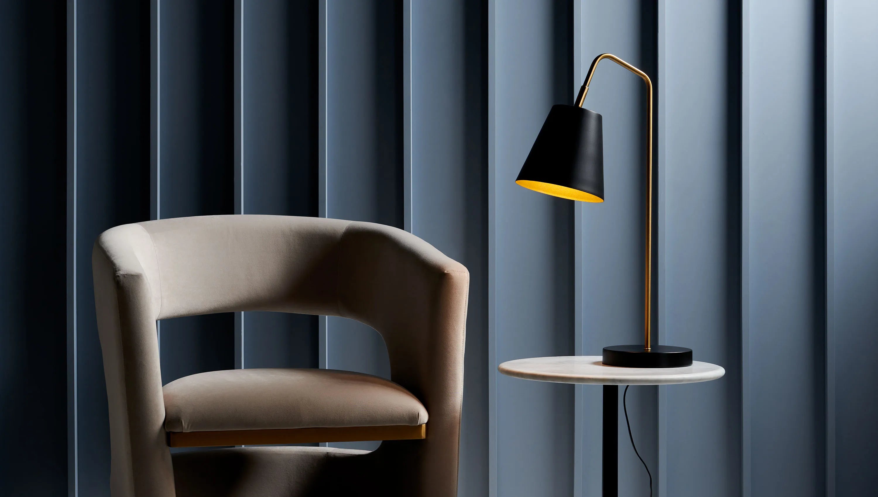 Soma Desk Lamp Satin Brass & Black - 1207
