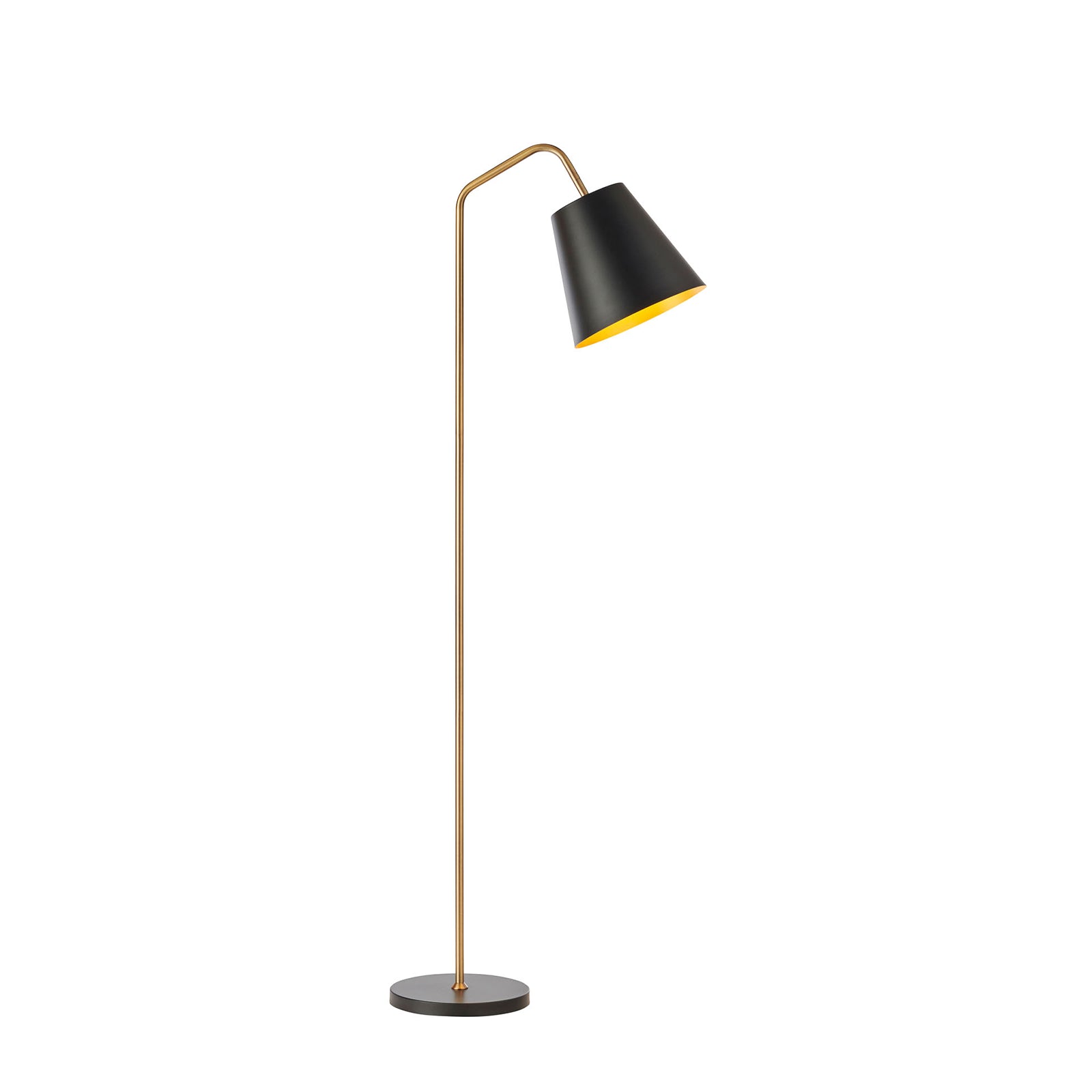 Soma Floor Lamp Satin Brass & Black -1208