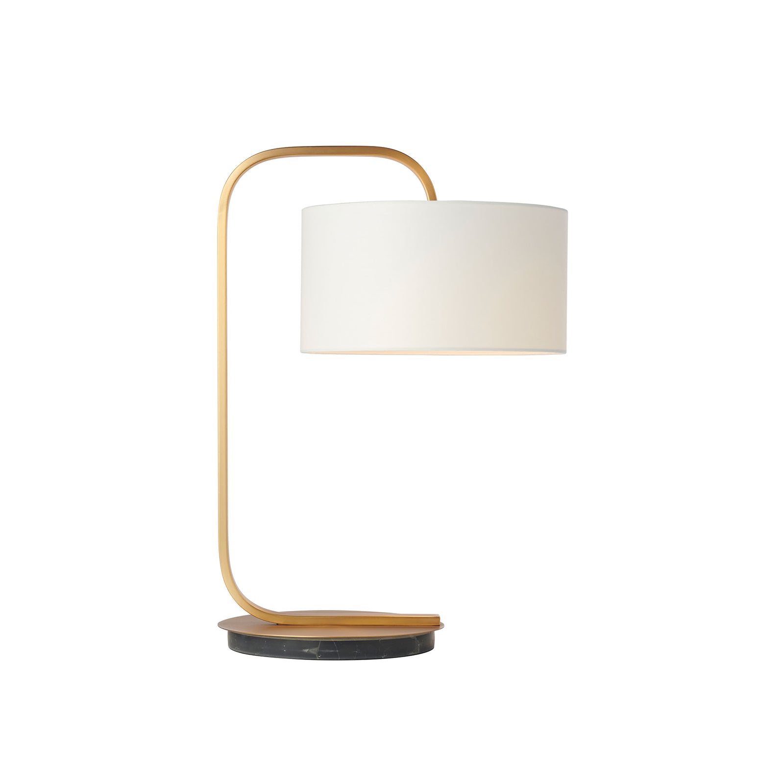 Cordell Table Lamp Satin Brass & White - 1214