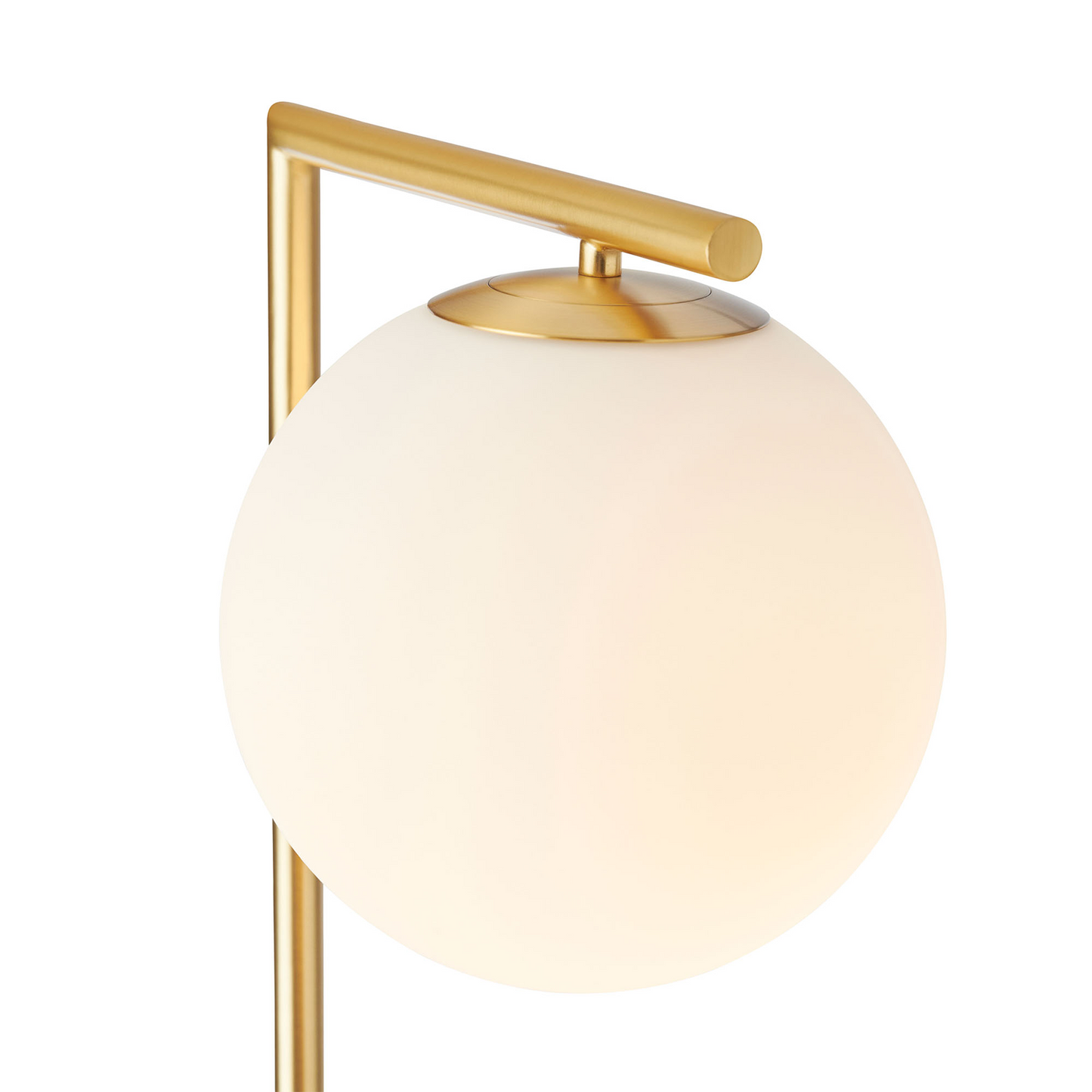 Remi Floor Lamp Satin Brass & White - 1277