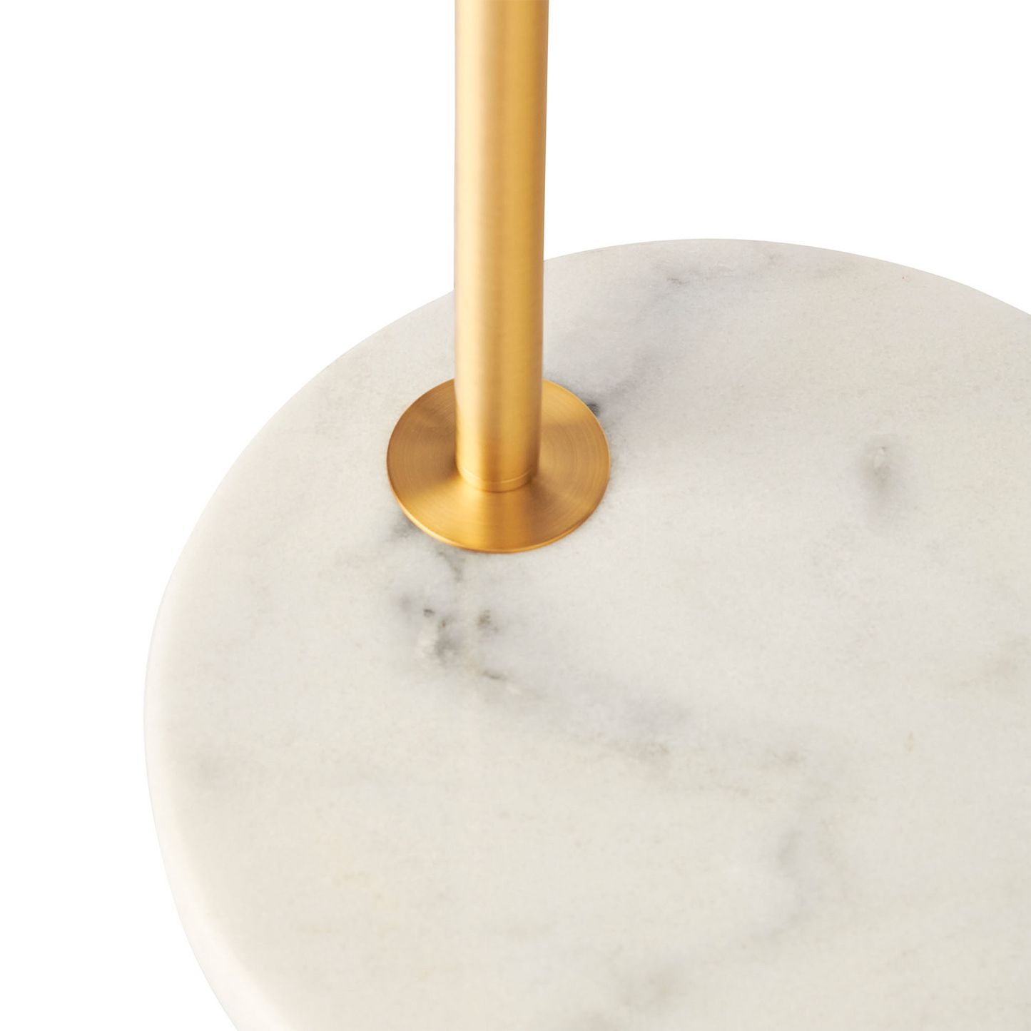 Remi Floor Lamp Satin Brass & White - 1277