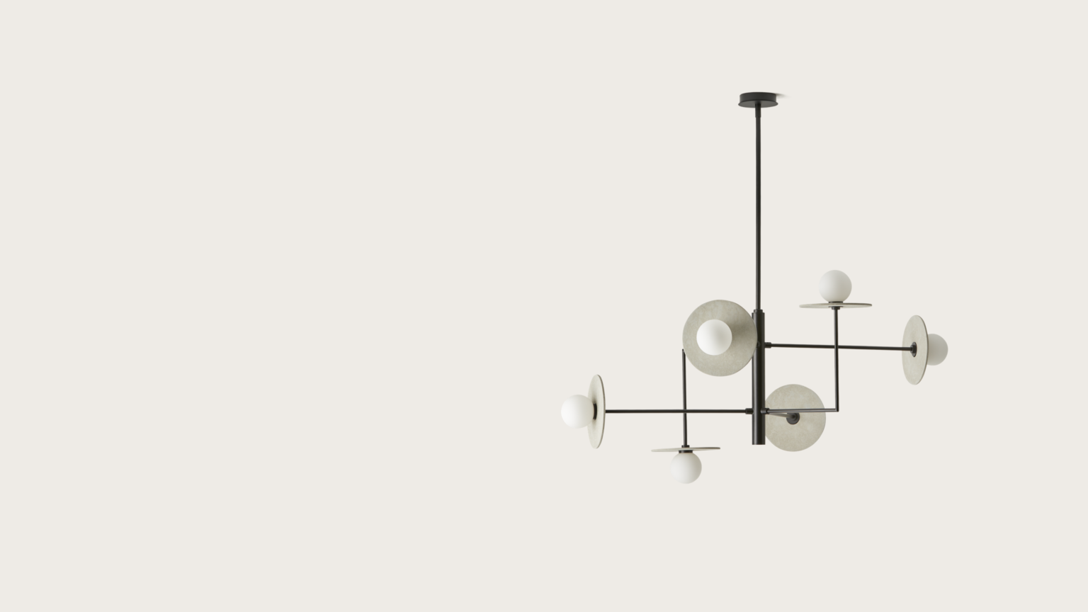 Miro LED 6 Light Pendant 5W 2700K Matt Black - ARO.C1289/6
