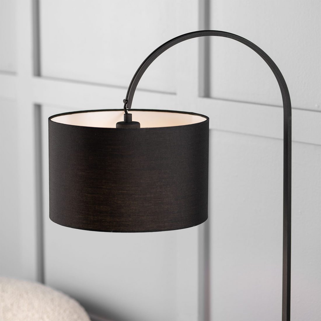 Silas Table Lamp Satin Black & Black - 1291