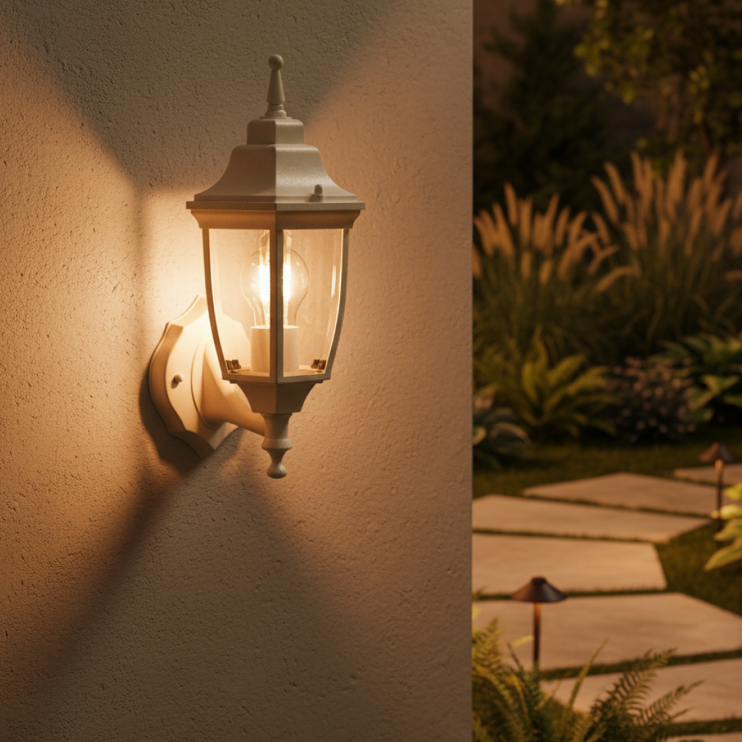 Sylva Up Outdoor Wall Light Beige - LLOL029BE