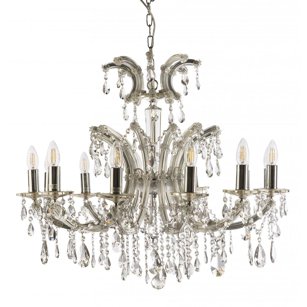 Buy Chandeliers Australia Fiorentino Lighting - DAVINCI 12 Light Crystal Chandelier Chrome