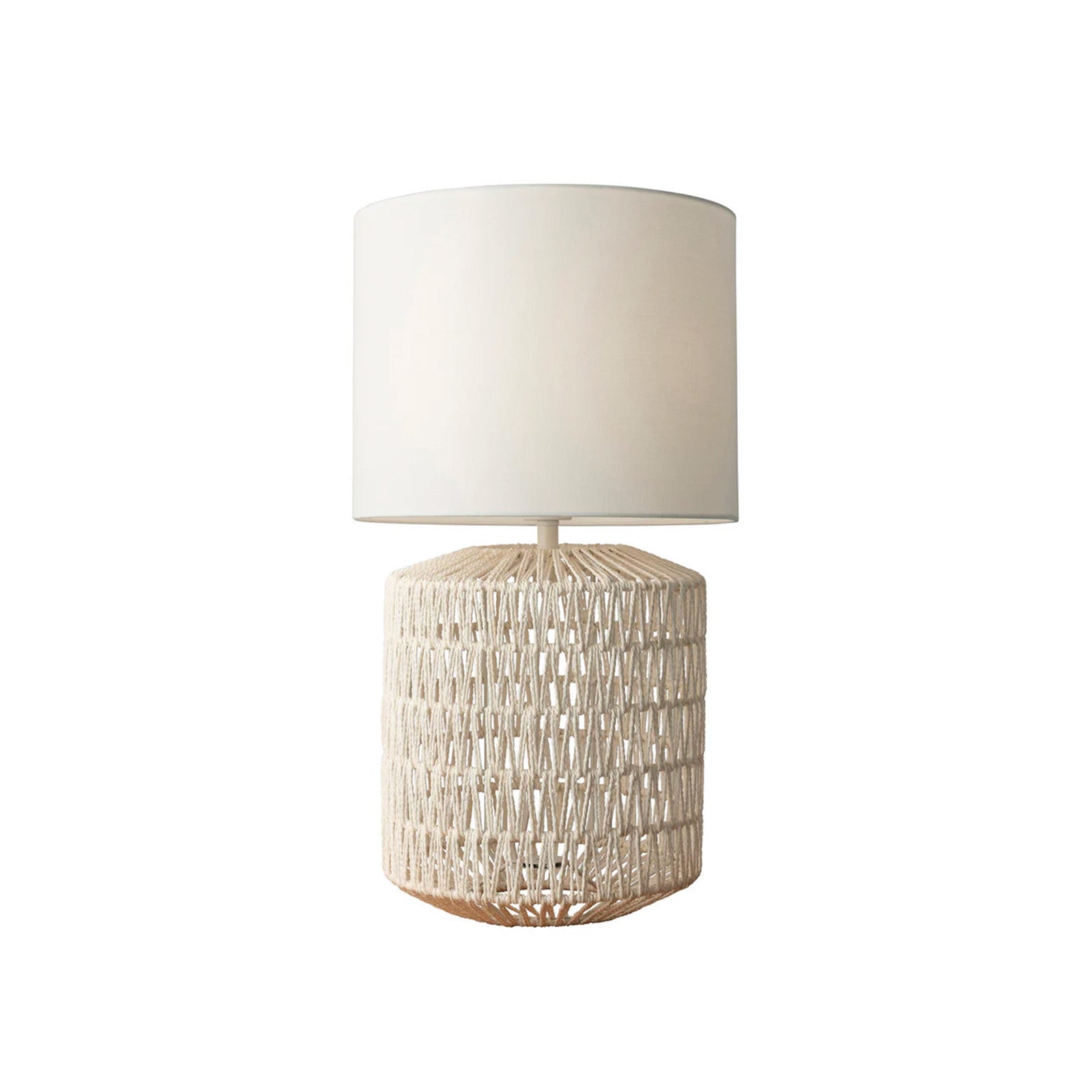 Cora Table Lamp Woven Rope & White - 1338