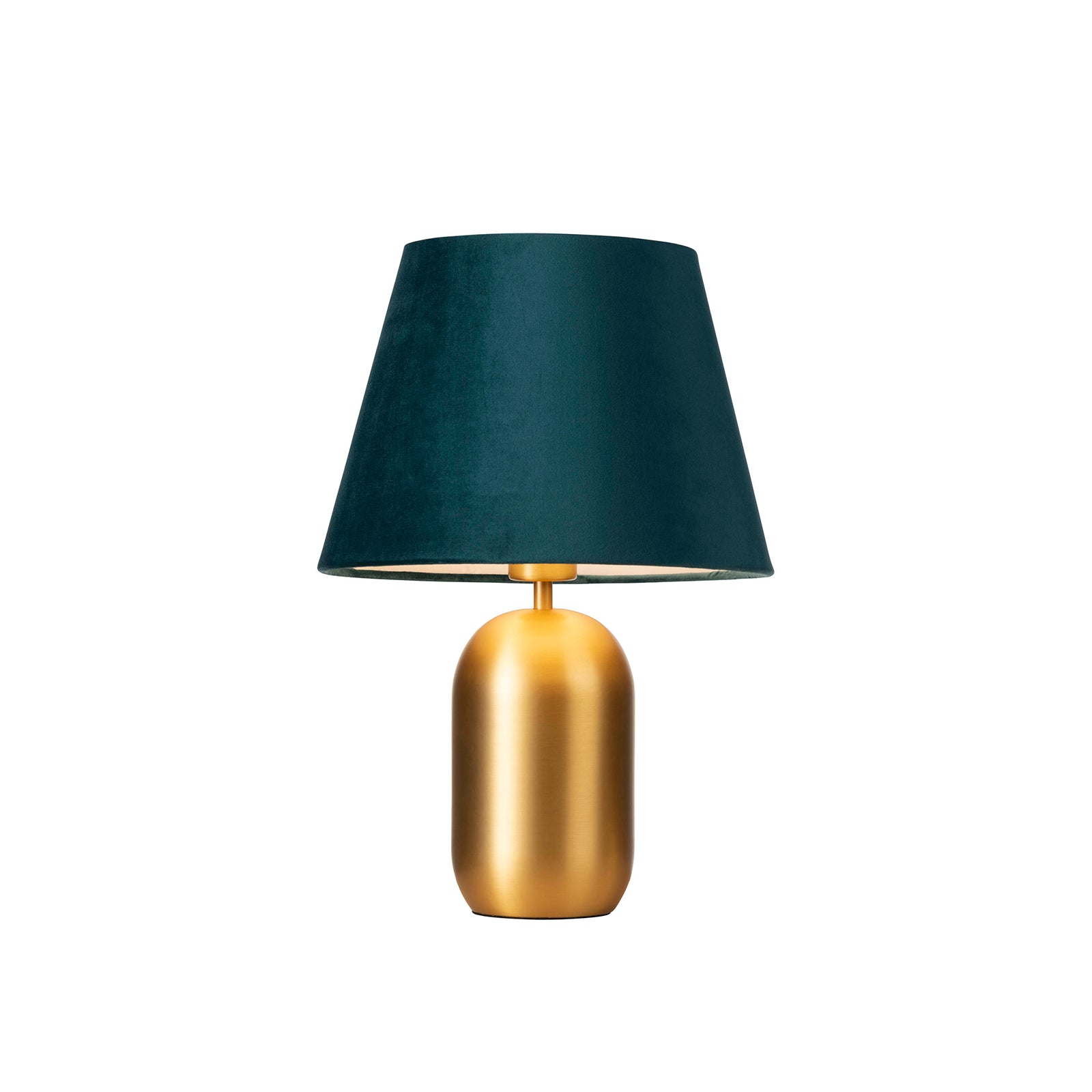 Misty Table Lamp Blue Velvet & Satin Brass - 1369