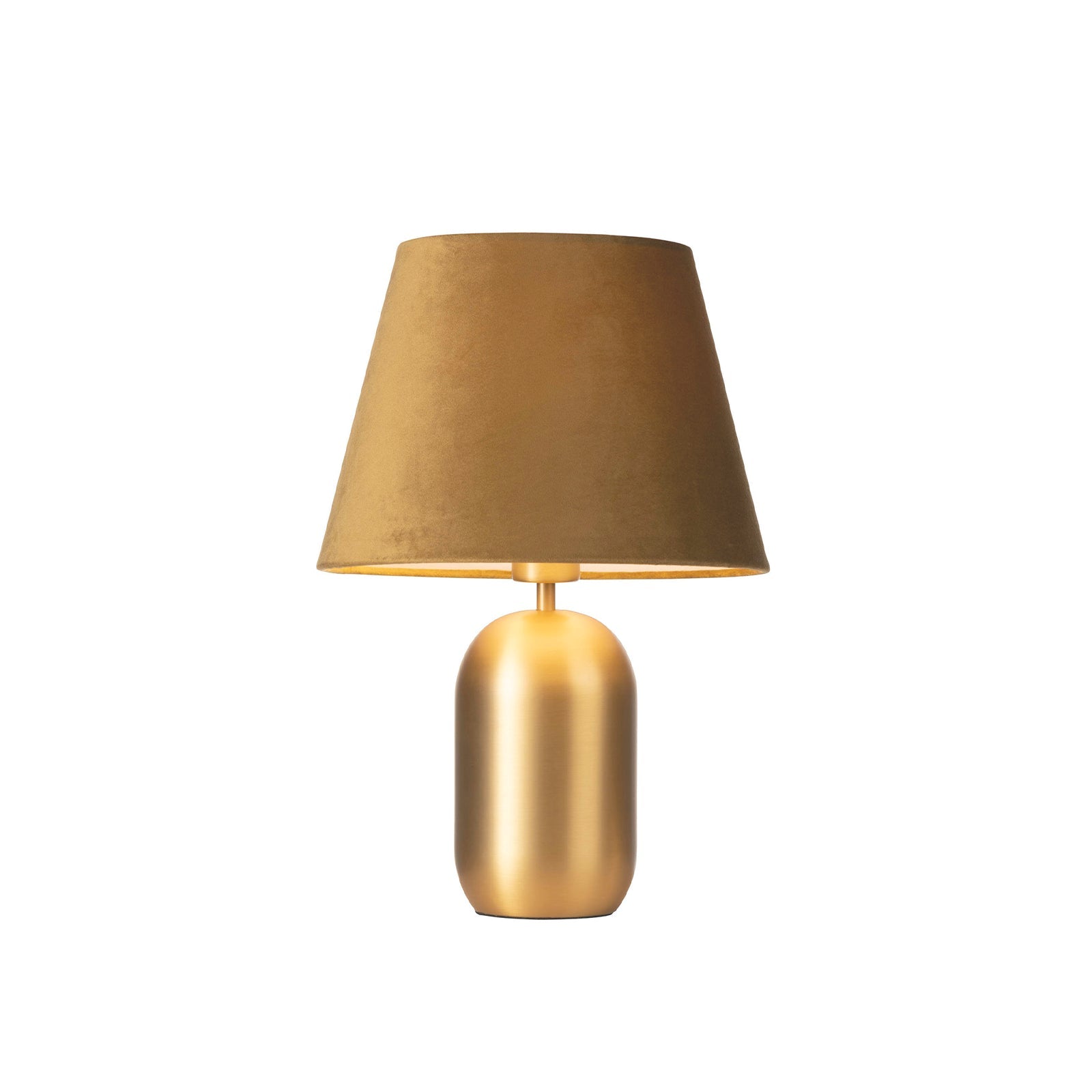 Misty Table Lamp Gold Velvet & Satin Brass - 1370