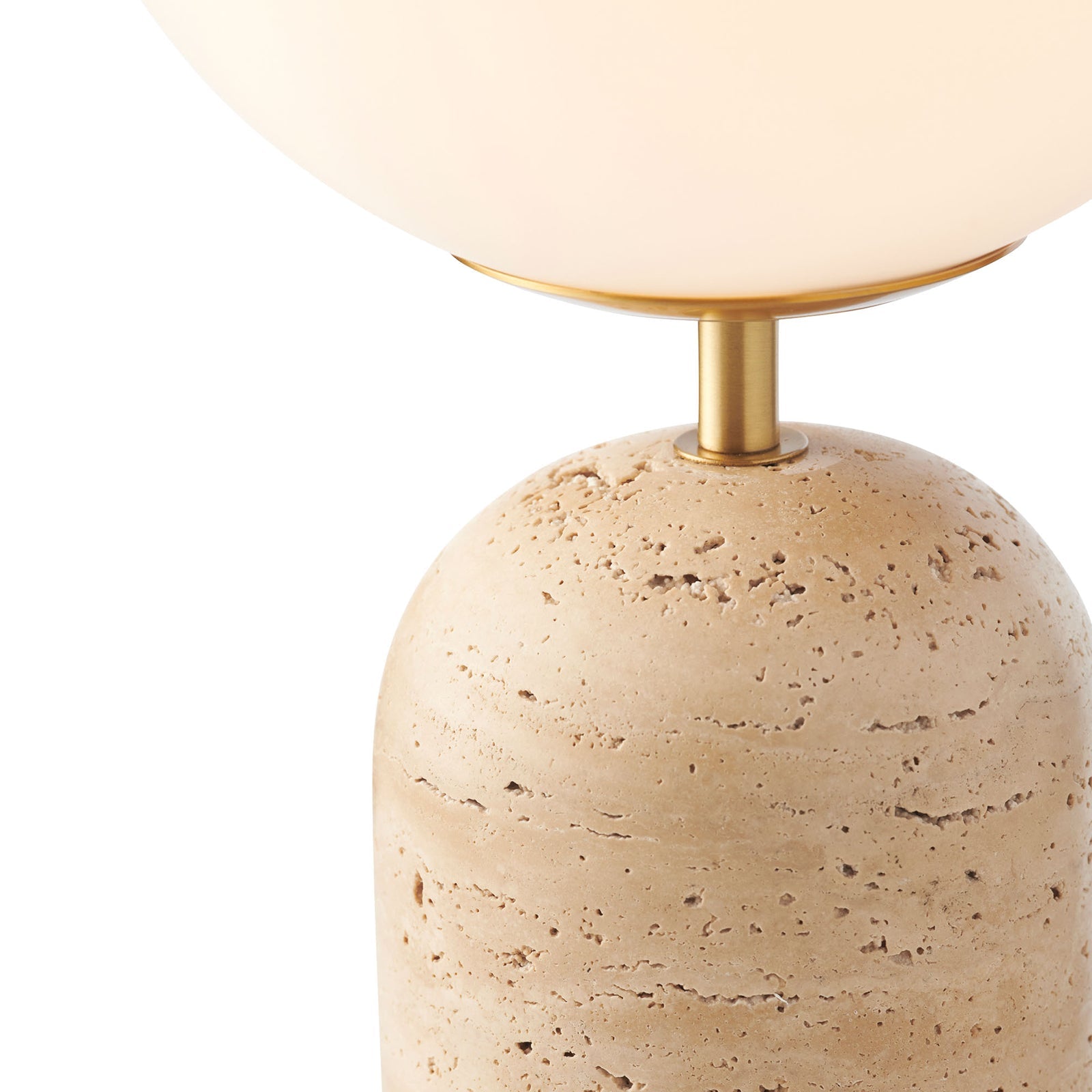 Soren Desk Lamp Brass & Travertine - 1400