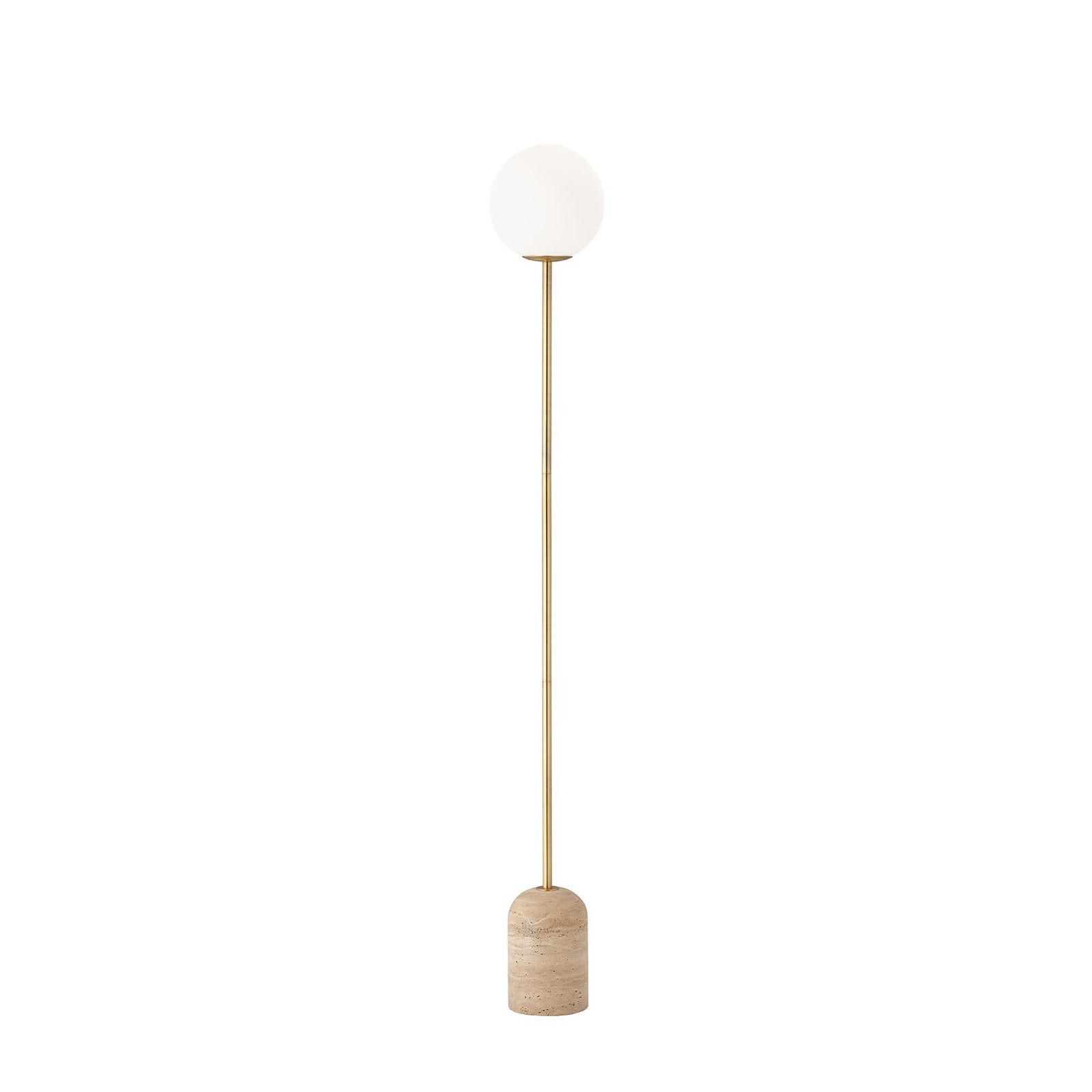 Soren Floor Lamp Brass & Travertine - 1403