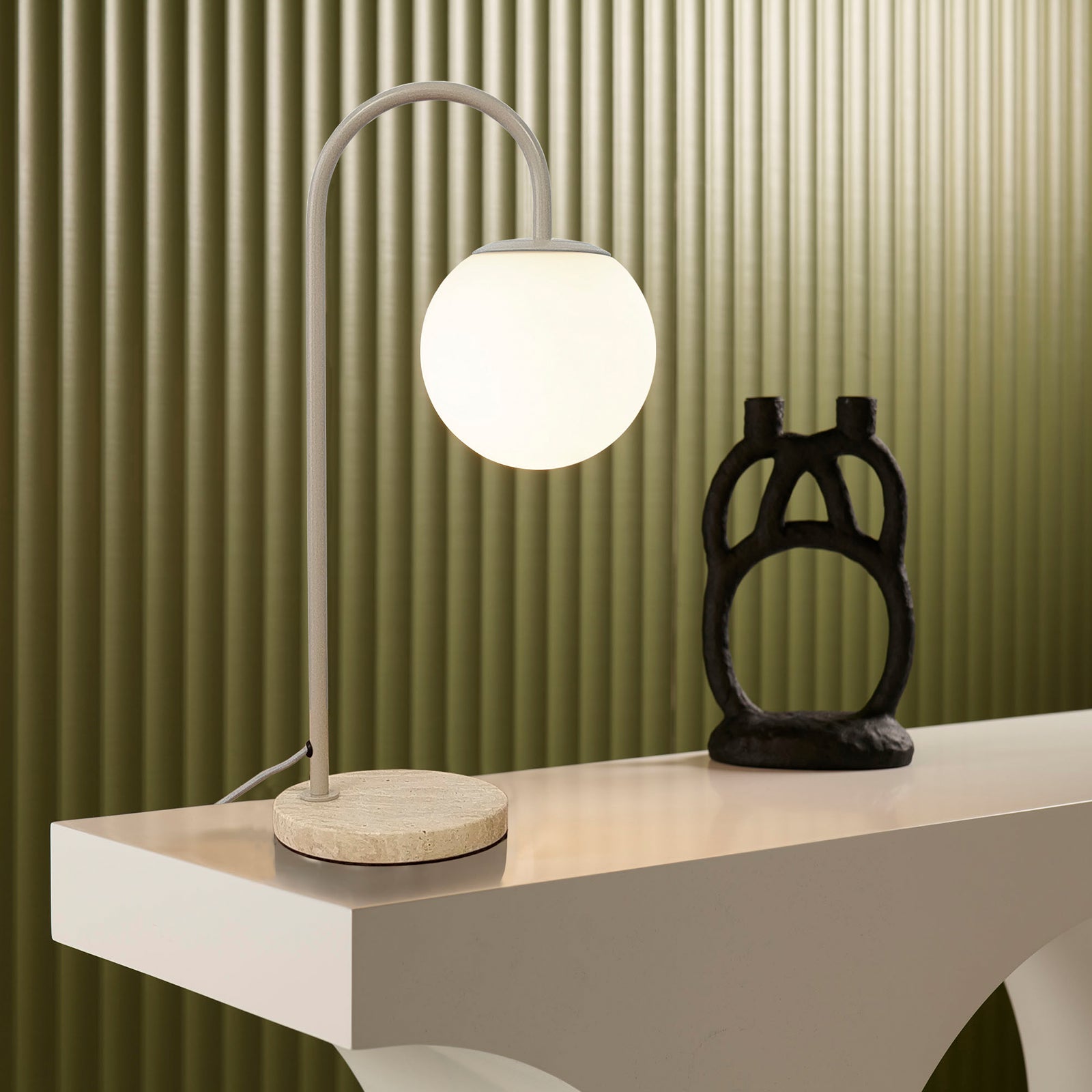 Mintu Desk Lamp Taupe & Travertine - 1404
