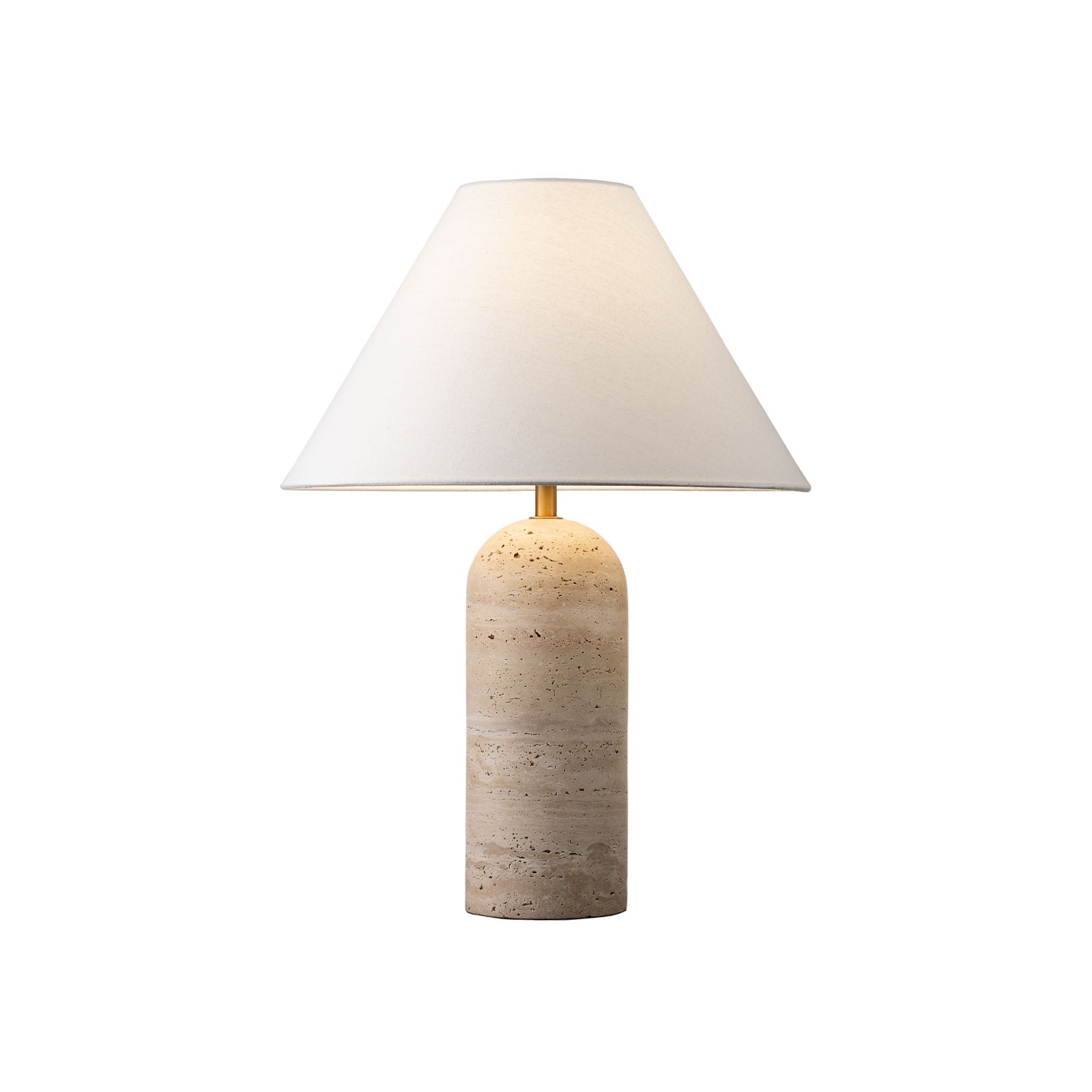 Soren Table Lamp Brass & Travertine - 1444