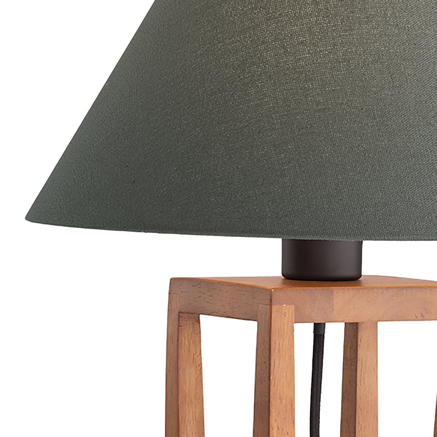 Rynn Table Lamp Matte Black & Sea Green - 1455