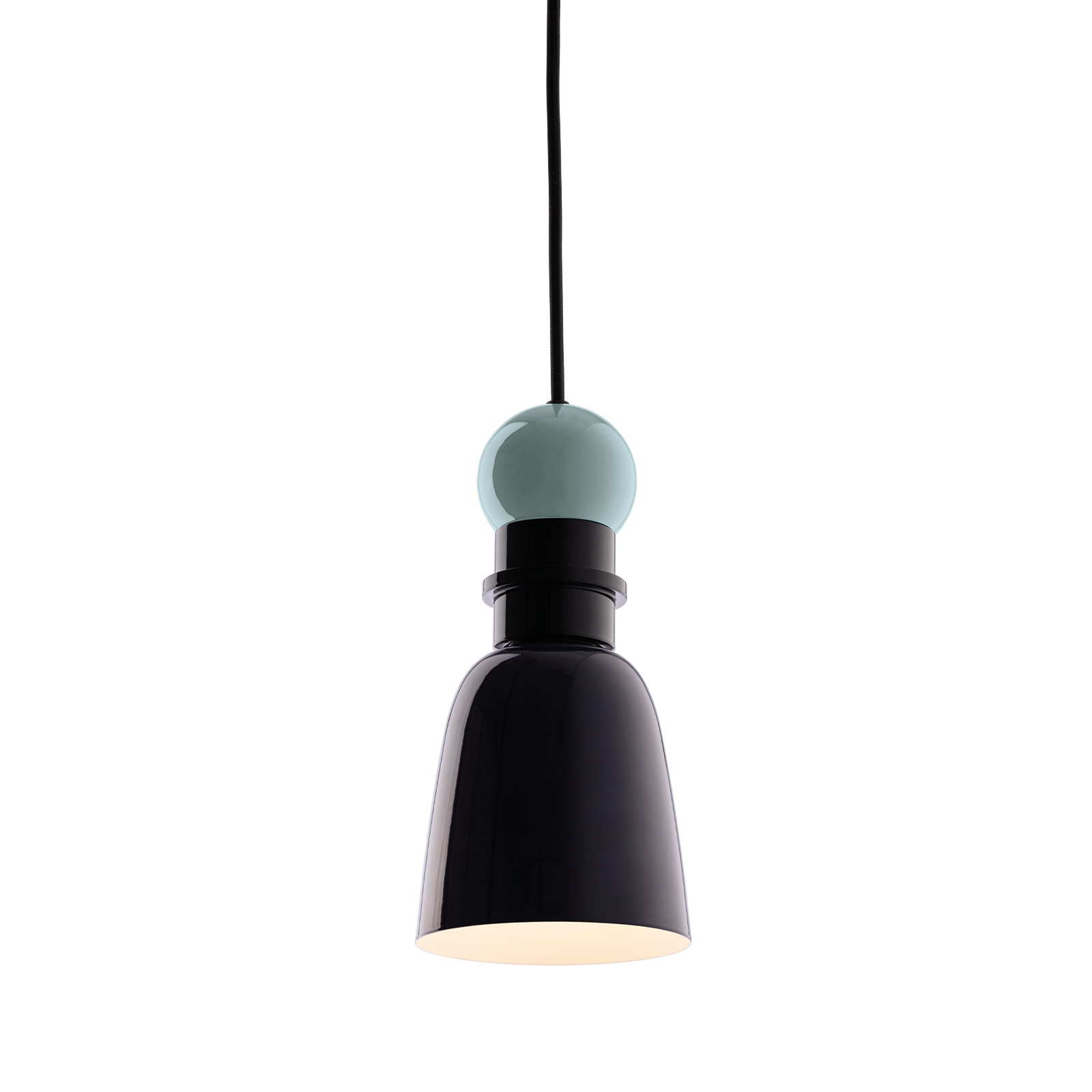 Brexley Pendant Light Polished Black & Navy Blue - 1466